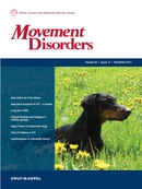Cover der November-Ausgabe der Zeitschrift "Movement Disorders"