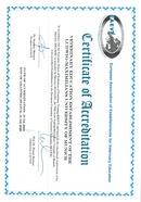 EAEVE Certificate of Accreditation
